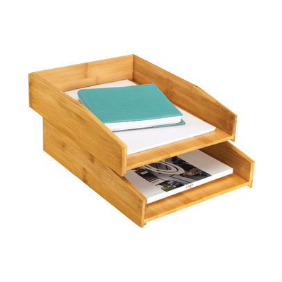 CEP Silva Bamboo Letter Tray Woodgrain (Pack of 2)