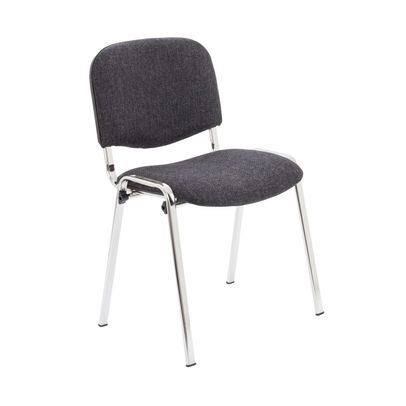 First Ultra Charcoal/Chrome Multipurpose Stacker Chair