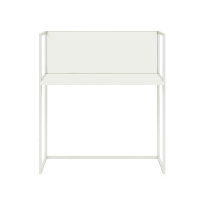 Bisley Outline Desk 1000x500mm Back Panel Steel Frame White Laminate Chalk White