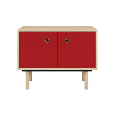 Bisley Bridge 2 Door Sideboard Oak Laminate Red