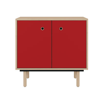 Bisley H783mm Bridge 2 Door Sideboard Oak Laminate Red