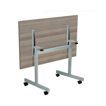 Jemini 1200x700mm Grey Oak/Silver Rectangular Tilting Table