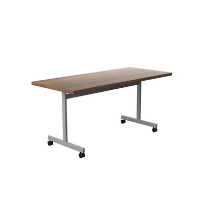 Jemini 1600x700mm Dark Walnut/Silver Rectangular Tilting Table