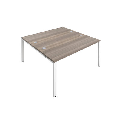 Jemini 1600x800mm Grey Oak/White Two Person Bench Desk