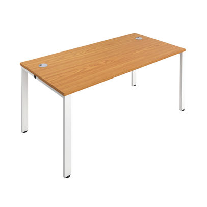 Jemini 1400x800mm Nova Oak/White One Person Bench Desk