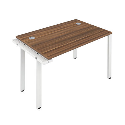 Jemini 1600x800mm Dark Walnut/White One Person Extension Desk