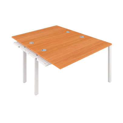 Jemini 1600x800mm Beech/White Two Person Extension Desk