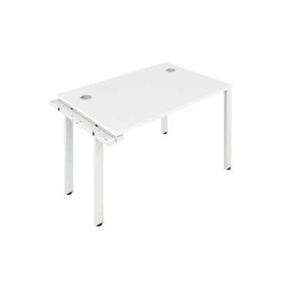 Jemini 1200x800mm White/White One Person Extension Desk