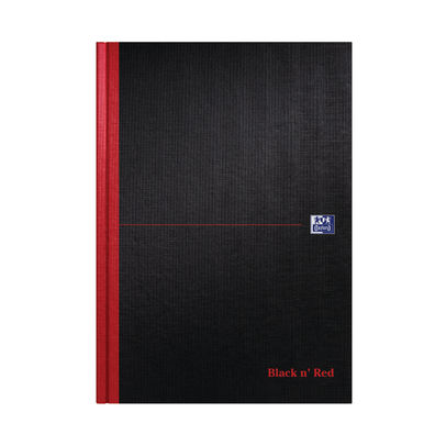 Black n’ Red A4 Hardback Casebound Notebook (Pack of 5 + 2 FREE)