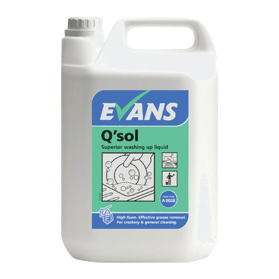 Evans Q’Sol 1L Superior Washing Up Liquid (Pack of 6)