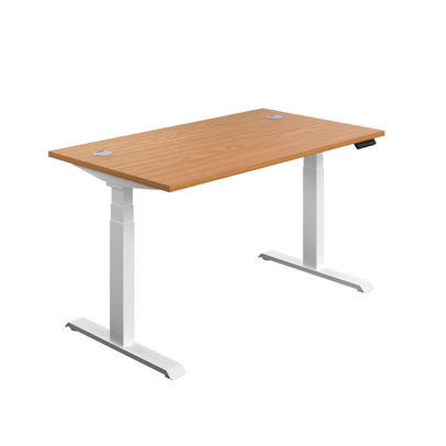 Jemini 1400x800mm Nova Oak/White Sit Stand Desk