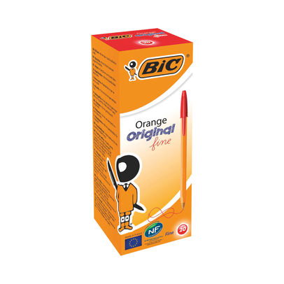 BIC Orange Red Fine Ballpoint Pen (Pack of 20)