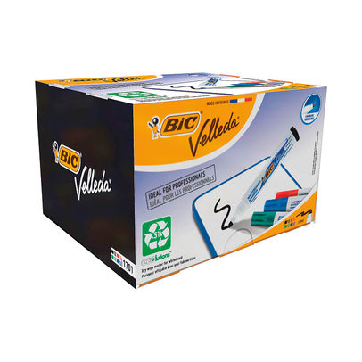 BIC Velleda 1701 Assorted Drywipe Marker (Pack of 48)