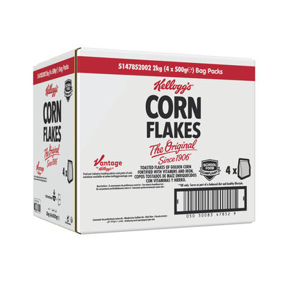 Kellogg's Cornflakes Bag 500g (Pack of 4)