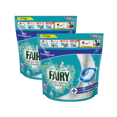 Fairy Professional Platinum +Stain Remover Non-Bio 2x50 Pods (Pack of 100)