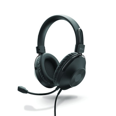 Trust HS-250 On-Ear USB Wired Headset Black