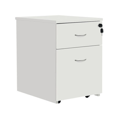 Serrion H525mm Eco 18 White 2 Drawer Mobile Pedestal