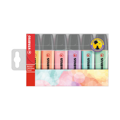 Stabilo Boss Original Pastel wallet 6 Assorted Highlighters Marker