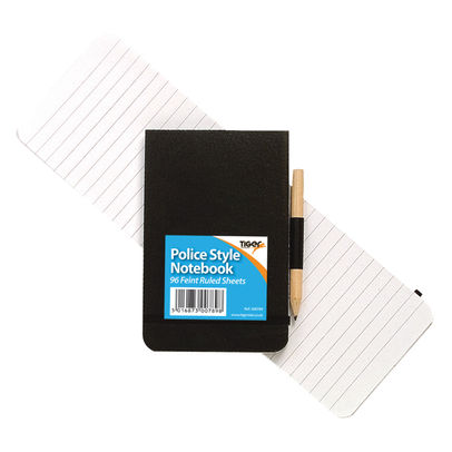 Tiger Police Style Notebook with Pencil (Pack of 12)