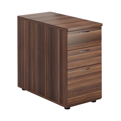 Jemini H730mm Walnut 3 Drawer Desk High Pedestal