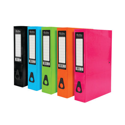 Pukka Brights Box File Foolscap Assorted (Pack of 10)