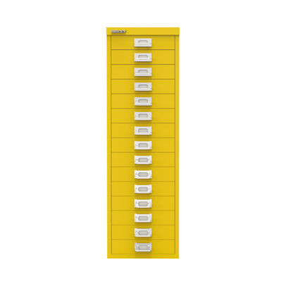 Bisley H860mm Canary Yellow 15 Drawer Cabinet