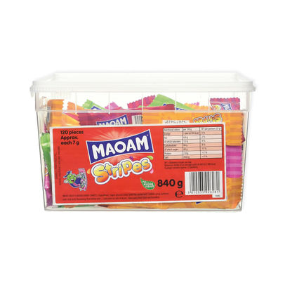 Haribo Maoam Stripes Sweets Drum 840g