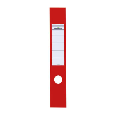 Durable Red Lever Arch Spine Labels (Pack of 10)