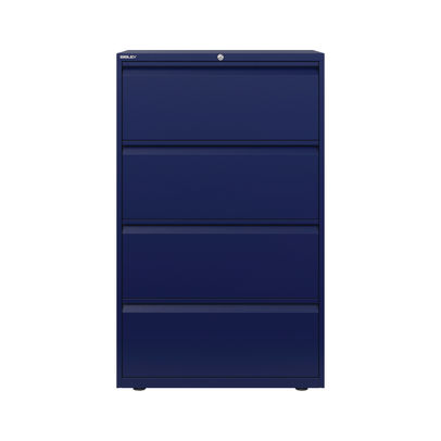 Bisley Essentials Blue 4 Drawer Side Filing Cabinet 800x1300mm