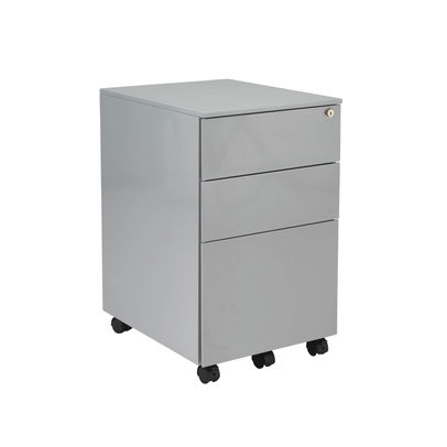 Jemini H615mm Silver 3 Drawer Mobile Steel Pedestal