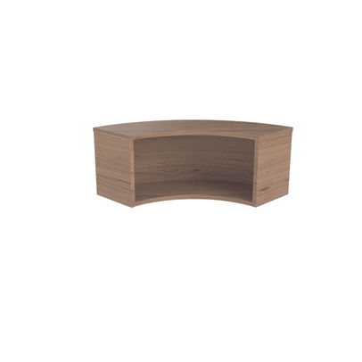 Jemini 800x800mm Grey Oak Reception Modular Corner Riser Unit