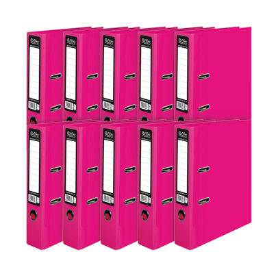 Pukka Brights A4 Pink Lever Arch File (Pack of 10)