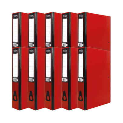 Pukka Brights Box File Foolscap Red (Pack of 10)