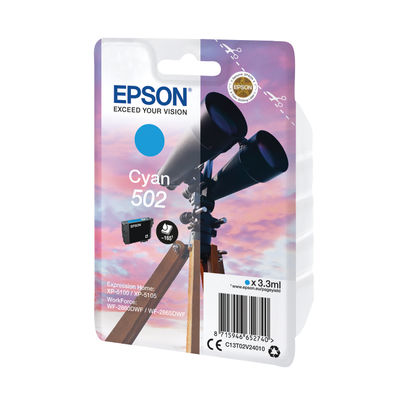 Epson 502 Cyan Ink Cartridge - C13T02V24010