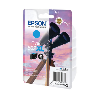 Epson 502XL Cyan High Capacity Ink Cartridge - C13T02W24010