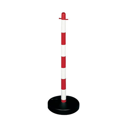 Demarcation Barrier Chain Support Post Red/White