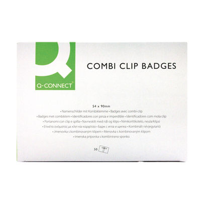 Q-Connect Combination Badge 54x90mm (Pack of 50)