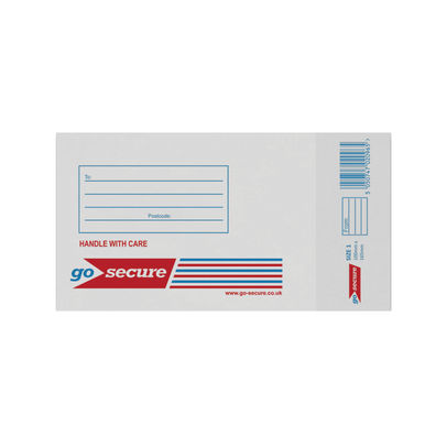 GoSecure White Size 1 Bubble Lined Envelope (Pack of 20)