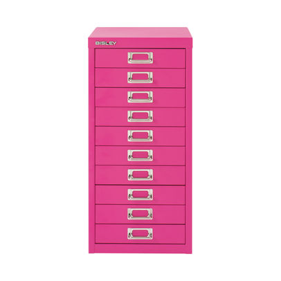 Bisley H590mm Fuchsia 10 Drawer Cabinet