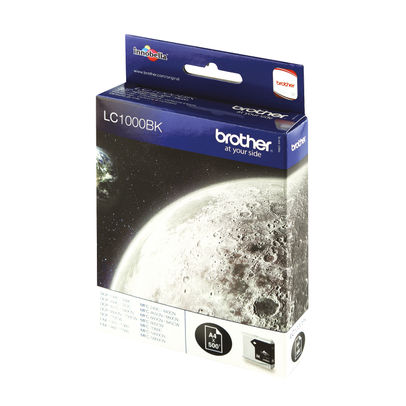 Brother LC1000BK Black Inkjet Cartridge (500 page capacity) LC-1000BK