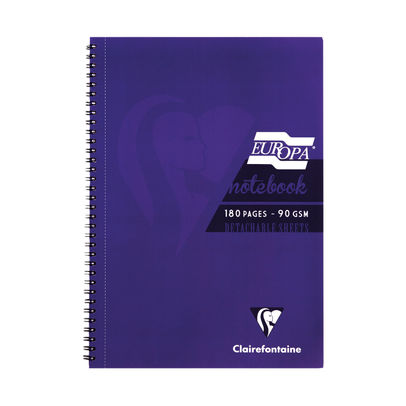 Clairefontaine Europa A5 Purple Notebook (Pack of 5)