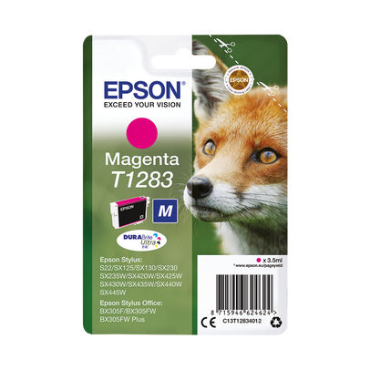 Epson T1283 Magenta Ink Cartridge - C13T12834012