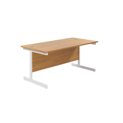 Jemini 1800x800mm Nova Oak/White Single Rectangular Desk