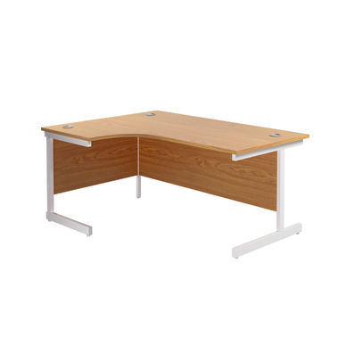 Jemini 1800mm Nova Oak/White Left Hand Radial Desk