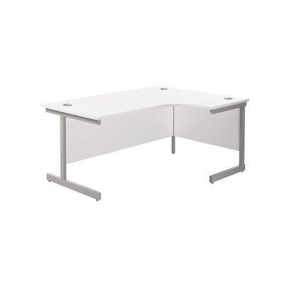 Jemini 1800mm White/Silver Right Hand Radial Desk