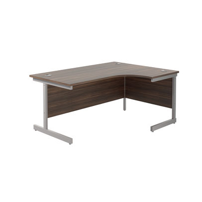 Jemini 1800mm Dark Walnut/Silver Right Hand Radial Desk