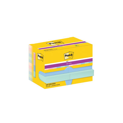 Post-it Super Sticky Notes 47.6x47.6mm 90 Sheets Soulful (Pack of 12)