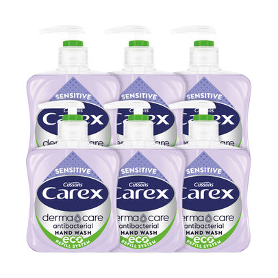 Carex 250ml Sensitive Hand Washes (Pack of 6)