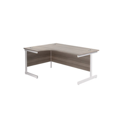 Jemini 1800mm Grey Oak/White Left Hand Radial Desk