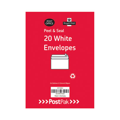 PostPak C6 White 80gsm Peel & Seal Envelope (Pack of 520)